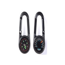 Color Customization Black / White Steel Alloy Compass Carabiner
